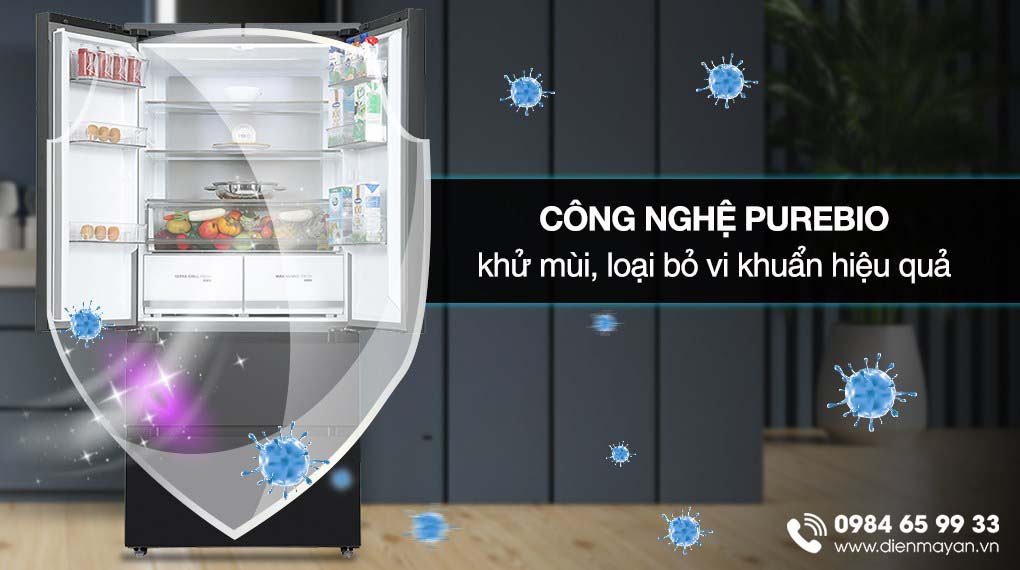 Tủ Lạnh Toshiba Inverter 515 Lít Multi Door GR-RF669WI-PGV(A9)-BG - công nghệ kháng khuẩn, khử mùi